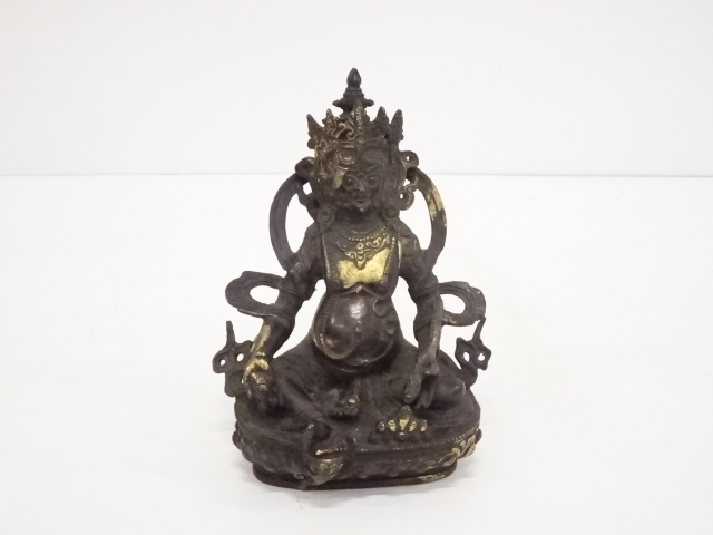 鍍金のある 緑青 古銅 擬宝珠 仏教美術 古美術 古道具 アンティーク オブジェ 道具 ] - 道具 古物 銅鍍金坐仏 | ネットショップ圭 netshop Kei | 古